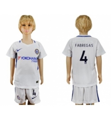 Chelsea #4 Fabregas Away Kid Soccer Club Jersey