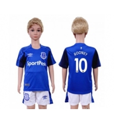 Everton #10 Rooney Home Kid Soccer Club Jersey