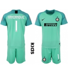 Inter Milan #1 Handanovic Green Goalkeeper Kid Soccer Club Jersey