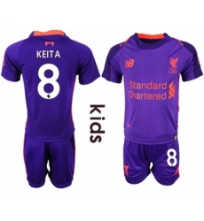 Liverpool #8 Keita Away Kid Soccer Club Jersey