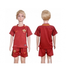 Roma Blank Home Kid Soccer Club Jersey