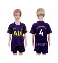 Tottenham Hotspur #4 Alderweireld Sec Away Kid Soccer Club Jersey