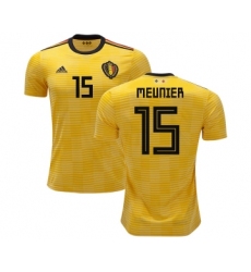 Belgium #15 Meunier Away Kid Soccer Country Jersey