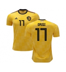 Belgium #17 Origi Away Kid Soccer Country Jersey
