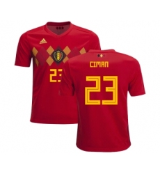 Belgium #23 Ciman Home Kid Soccer Country Jersey