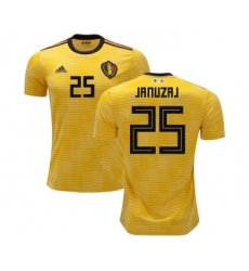 Belgium #25 Januzaj Away Kid Soccer Country Jersey