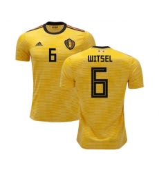 Belgium #6 Witsel Away Kid Soccer Country Jersey