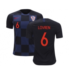 Croatia #6 Lovren Away Kid Soccer Country Jersey