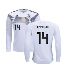 Germany #14 Emre Can Home Long Sleeves Kid Soccer Country Jersey