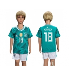 Germany #18 Kimmich Away Kid Soccer Country Jersey