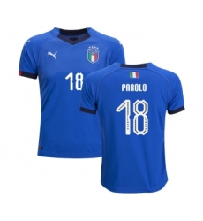 Italy #18 Parolo Home Kid Soccer Country Jersey