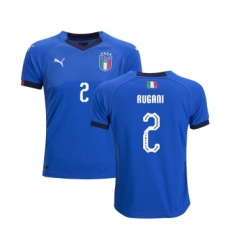 Italy #2 Rugani Home Kid Soccer Country Jersey