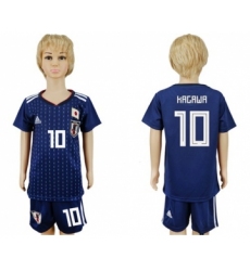 Japan #10 Kagawa Home Kid Soccer Country Jersey