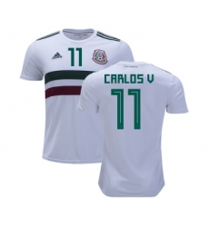 Mexico #11 Carlos V Away Kid Soccer Country Jersey