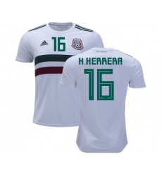 Mexico #16 H.Herrera Away Kid Soccer Country Jersey