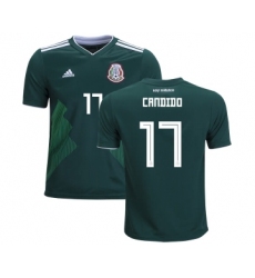 Mexico #17 Candido Home Kid Soccer Country Jersey