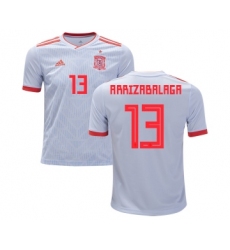 Spain #13 Arrizabalaga Away Kid Soccer Country Jersey