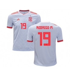Spain #19 Rodrigo M. Away Kid Soccer Country Jersey
