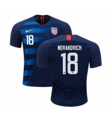 USA #18 Novakovich Away Kid Soccer Country Jersey