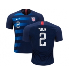 USA #2 Yedlin Away Kid Soccer Country Jersey