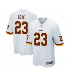 Men's Washington Redskins #23 Bryce Love Game White Football Jersey