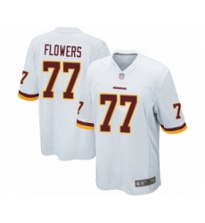 Men's Washington Redskins #77 Ereck Flowers Game White Football Jersey