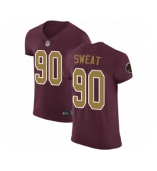 Men's Washington Redskins #90 Montez Sweat Burgundy Red Alternate Vapor Untouchable Elite Player Football Jersey