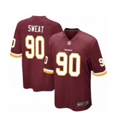 Men's Washington Redskins #90 Montez Sweat Game Burgundy Red Team Color Football Jersey