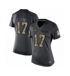 Women's Arizona Cardinals #17 Hakeem Butler Limited Black 2016 Salute to Service Football Jersey