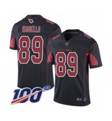 Men's Arizona Cardinals #89 Andy Isabella Limited Black Rush Vapor Untouchable 100th Season Football Jersey