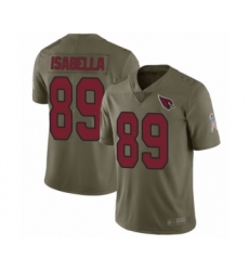 Men's Arizona Cardinals #89 Andy Isabella Limited Olive 2017 Salute to Service Football Jersey