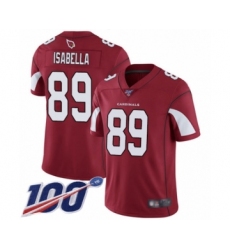 Men's Arizona Cardinals #89 Andy Isabella Red Team Color Vapor Untouchable Limited Player 100th Season Football Jersey