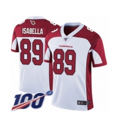 Men's Arizona Cardinals #89 Andy Isabella White Vapor Untouchable Limited Player 100th Season Football Jersey