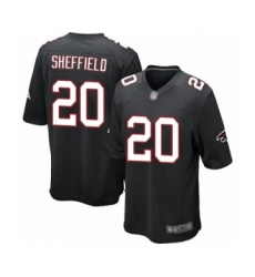 Men's Atlanta Falcons #20 Kendall Sheffield Game Black Alternate Football Jersey