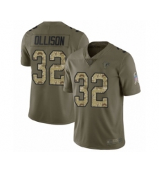 Men's Atlanta Falcons #32 Qadree Ollison Limited Olive Camo 2017 Salute to Service Football Jersey