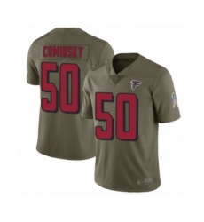 Youth Atlanta Falcons #50 John Cominsky Limited Olive 2017 Salute to Service Football Jersey