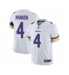 Youth Minnesota Vikings #4 Sean Mannion White Vapor Untouchable Limited Player Football Jersey