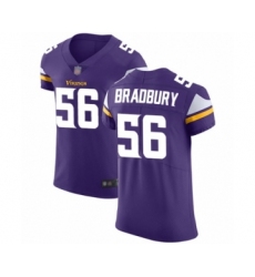 Men's Minnesota Vikings #56 Garrett Bradbury Purple Team Color Vapor Untouchable Elite Player Football Jersey
