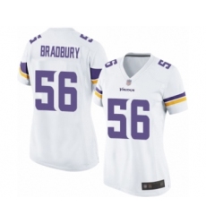 Women's Minnesota Vikings #56 Garrett Bradbury Game White Football Jersey