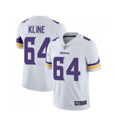 Men's Minnesota Vikings #64 Josh Kline White Vapor Untouchable Limited Player Football Jersey
