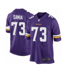 Men's Minnesota Vikings #73 Dru Samia Game Purple Team Color Football Jersey