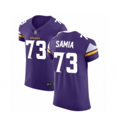 Men's Minnesota Vikings #73 Dru Samia Purple Team Color Vapor Untouchable Elite Player Football Jersey