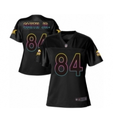 Women's Minnesota Vikings #84 Irv Smith Jr. Game Black Fashion Football Jersey