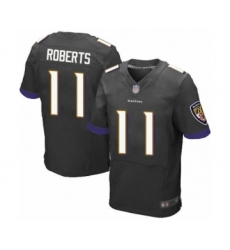 Men's Baltimore Ravens #11 Seth Roberts Elite Black Alternate Football Jersey