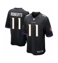 Men's Baltimore Ravens #11 Seth Roberts Game Black Alternate Football Jersey