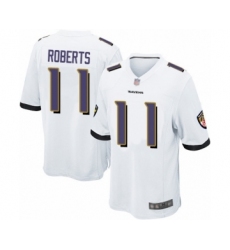 Men's Baltimore Ravens #11 Seth Roberts Game White Football Jersey