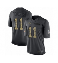 Men's Baltimore Ravens #11 Seth Roberts Limited Black 2016 Salute to Service Football Jersey
