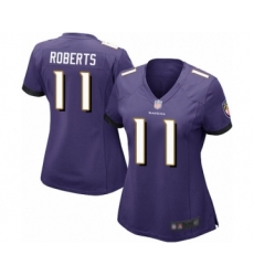 Women's Baltimore Ravens #11 Seth Roberts Game Purple Team Color Football Jersey