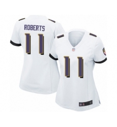 Women's Baltimore Ravens #11 Seth Roberts Game White Football Jersey