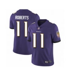 Youth Baltimore Ravens #11 Seth Roberts Purple Team Color Vapor Untouchable Limited Player Football Jersey